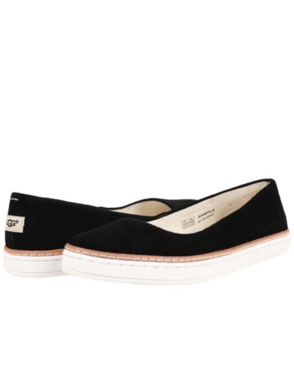 UGG Kammi Black Suede Slip-On Sneaker Ballet Flat Size 8.5